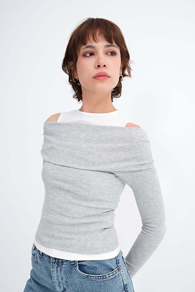 Athlete Detailed Asymmetrical Blouse B9051