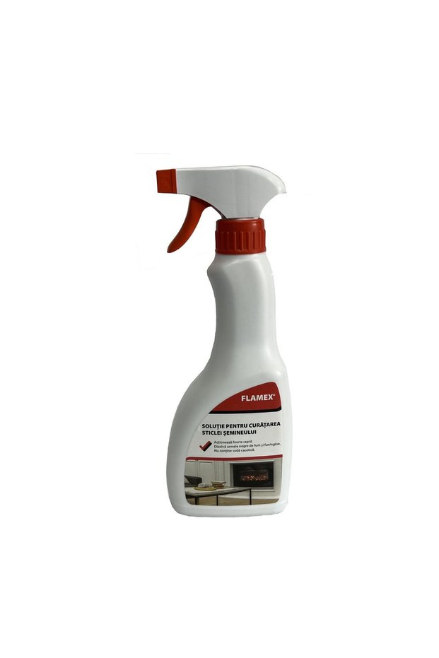Fireplace glass cleaner
