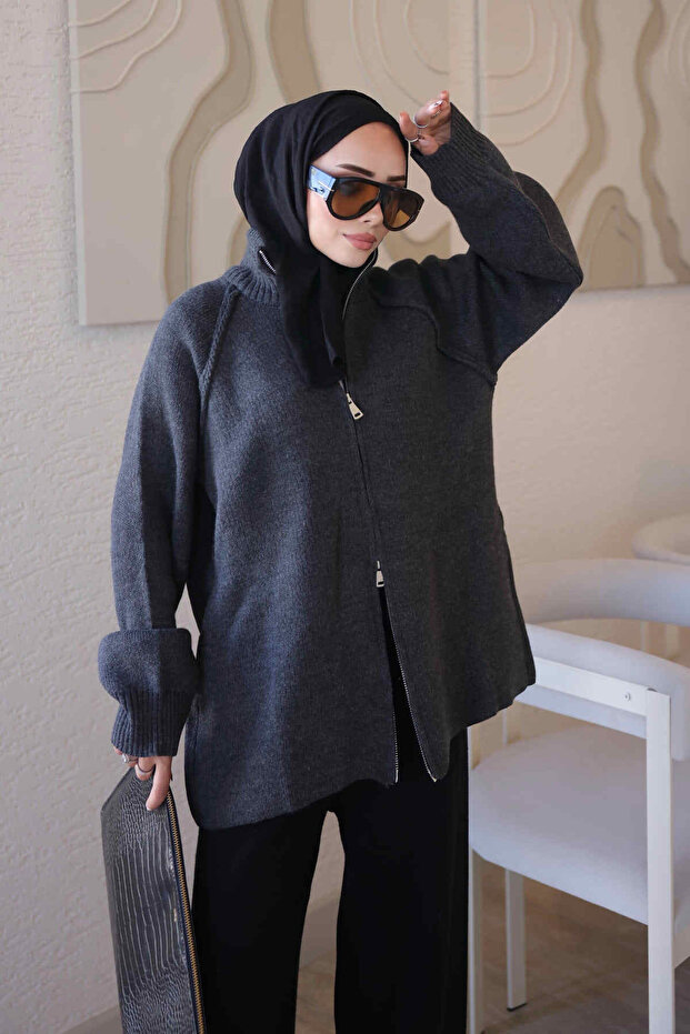 Modest Cardigans - Black - Oversize