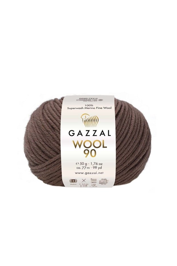 Wool 90% 100% Australian Merino Wool Hand Knitting Yarn 50 Gr 77 m - 1 Piece-3661
