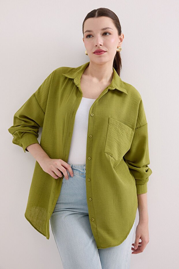 Shirts - Green - Casual