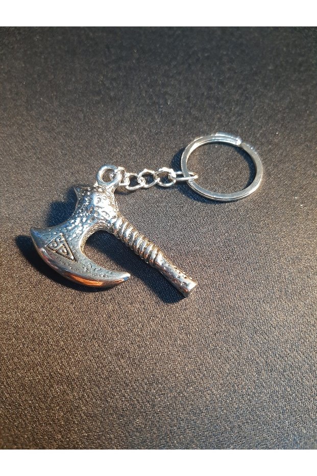 Steel Axe-Shaped Keychain or Bag Accessory