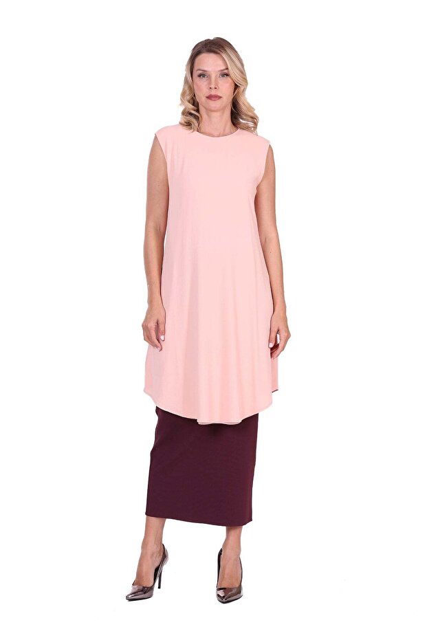 Combed Cotton Sleeveless Tunic Pudra
