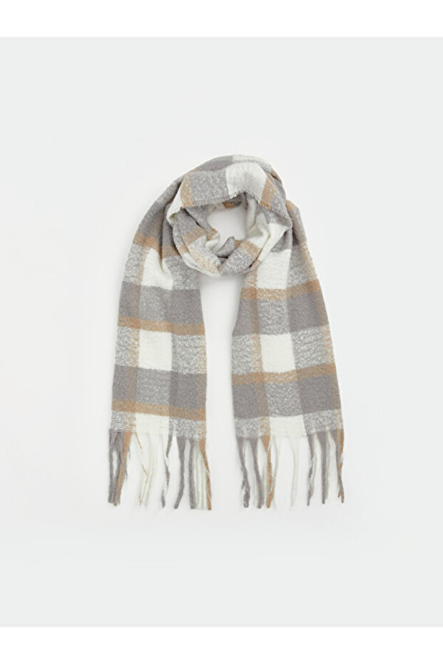 Quality Pieces from Çelebi Store: Checkered Embroidered Women's Scarf