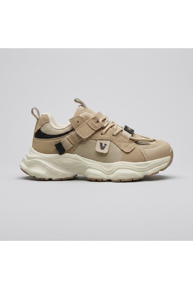 Vicco Ceni Phlon Lightweight Sole with Laces & Velcro Very Comfortable Children's Sports Shoes Beige