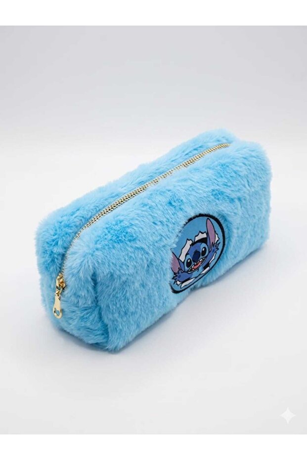 Plush Pencil Case Pen Holder Pen Bag 6X10X19 cm Medium Size Dark Blue Bat