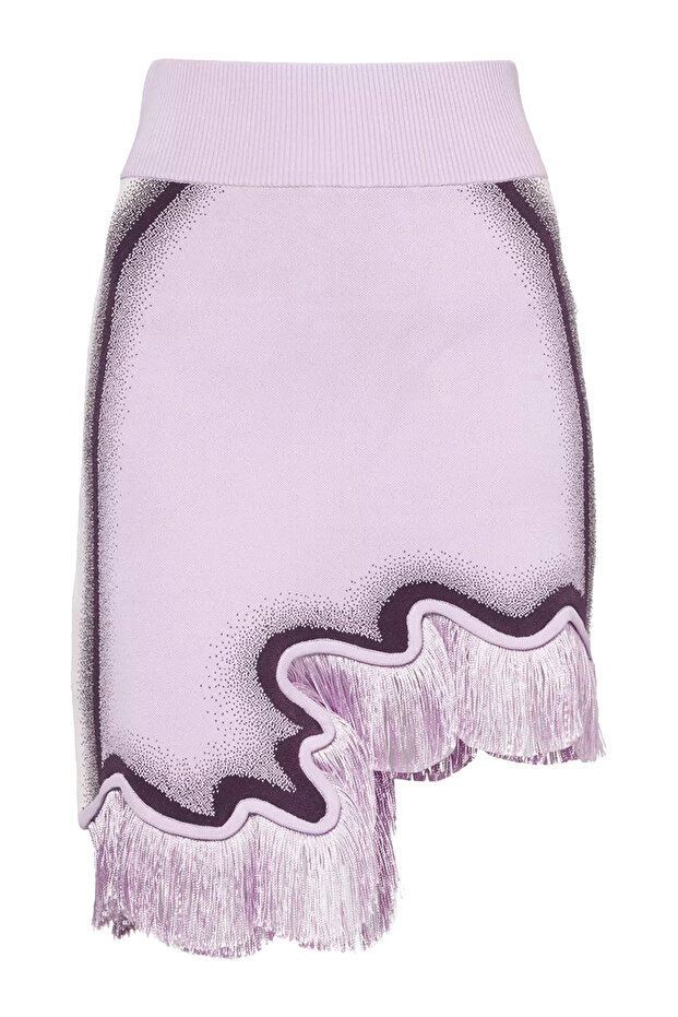 Wavy Hem Mini Skirt