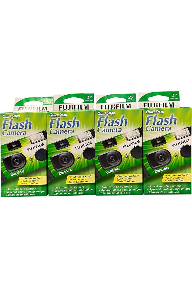 (عبوة من 4 قطع) كاميرا QuickSnap Flash 400 للاستخدام مرة واحدة مع فلاش، 27 لقطة.