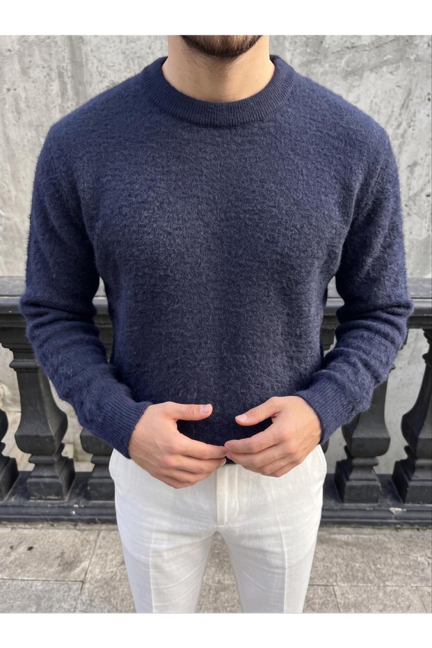 Men's Thick Wool Crew Neck Sweater