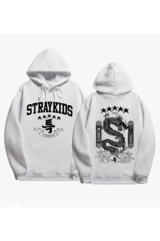 Stray Kids Printed Cotton 3-Yarn Threaded Oversize Sweatshirt