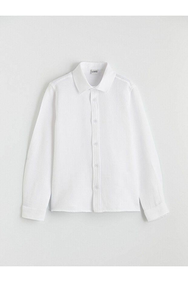 White dobby men's shirt