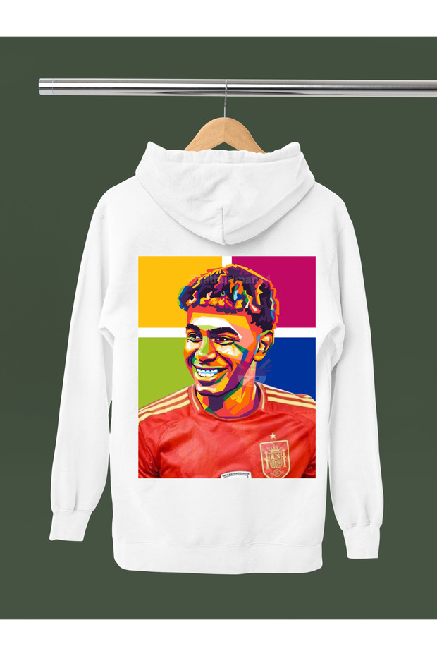 Lamine Yamal Printed Cotton Long Sleeved 3-Yarn Hooded Sweatshirt