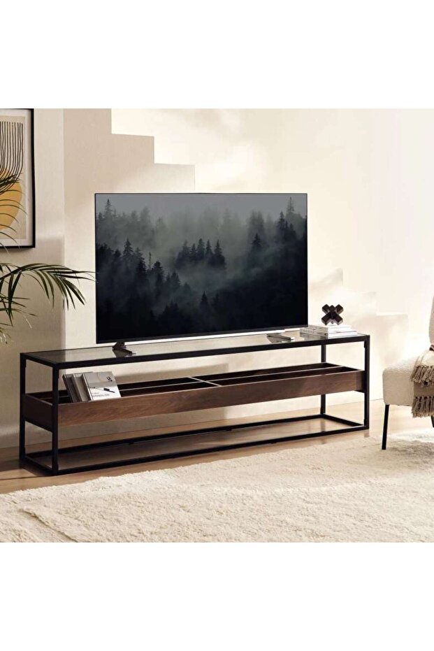 Awani Tv Unit Upto 70 Inch With Storage - Black Brown