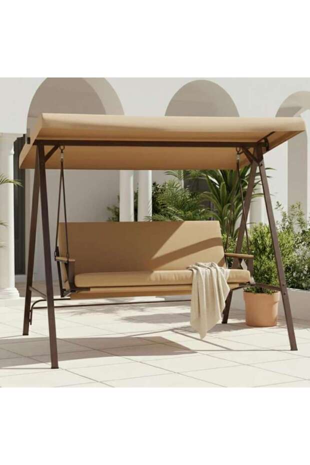 Mertino 3 Seater Swing - Brown