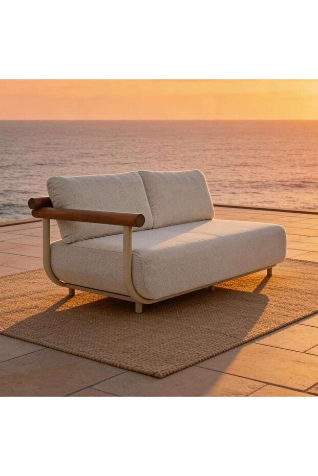 Raaha Outdoor 2seater Sofa With Left Arm - Cream
