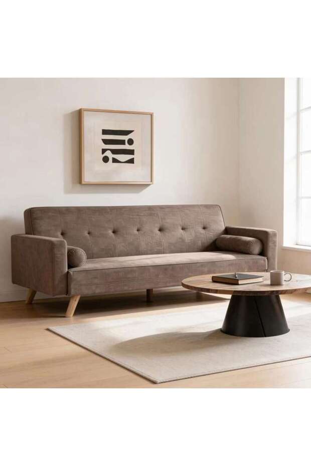 Awiza Sofa Bed - Brown & Oak
