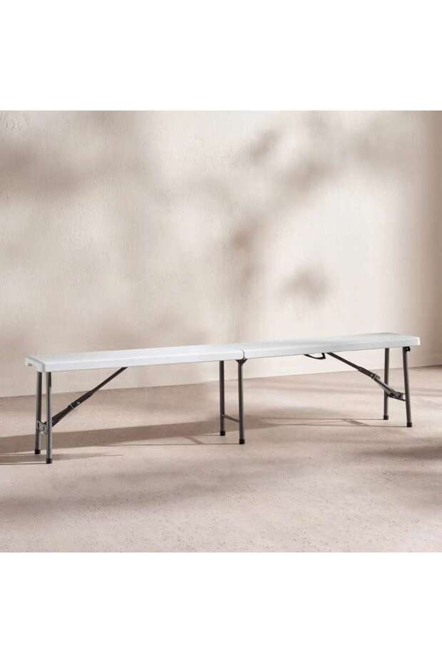 Newskai Outdoor Lasting 6 Foot Folding Bench - White