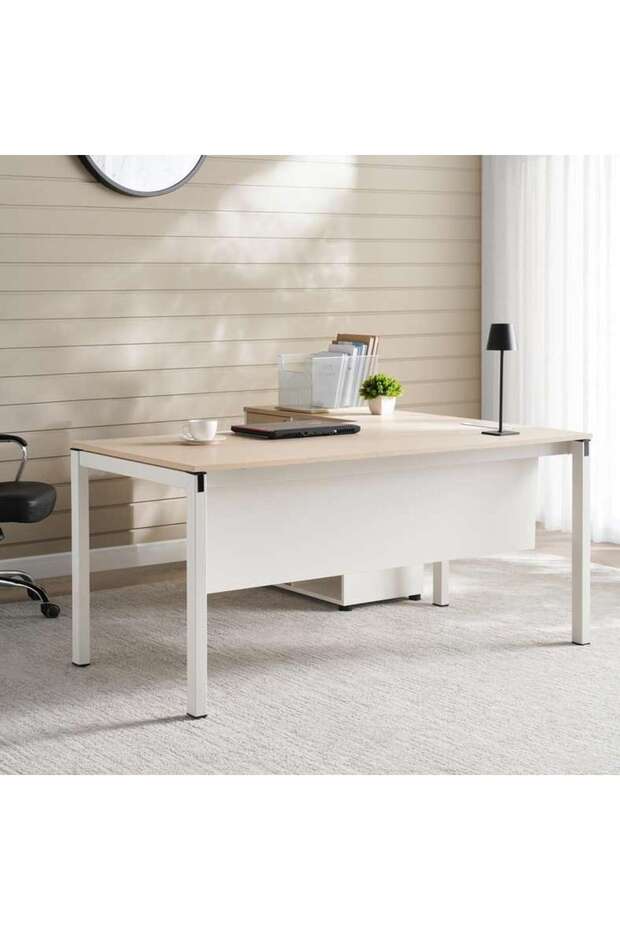Leno Office Desk 160cm -white Oak Top