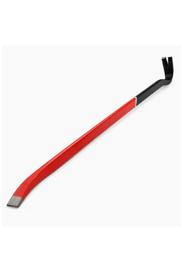 24 Inch Crowbar Pry Bar, Long Metal Wrecking Bar with Nail Puller & Flat Pry End, Hand Tool for Prying, Lifting, Removing Nails, Demolition, Workshop & DIY Use