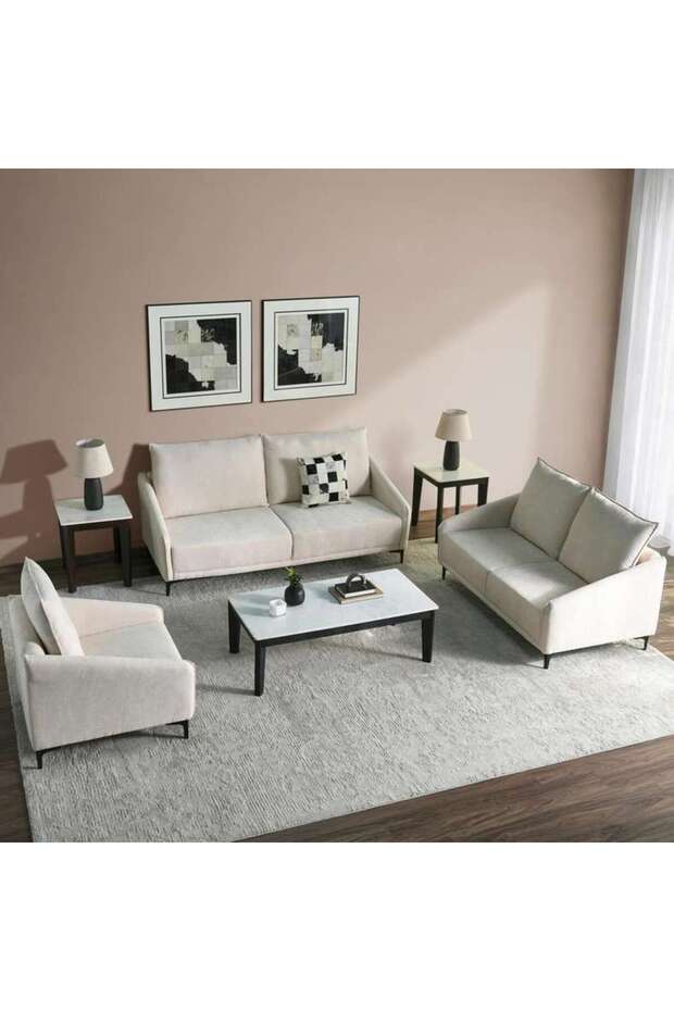 Madrid 3+2+1 Sofa Set - Beige