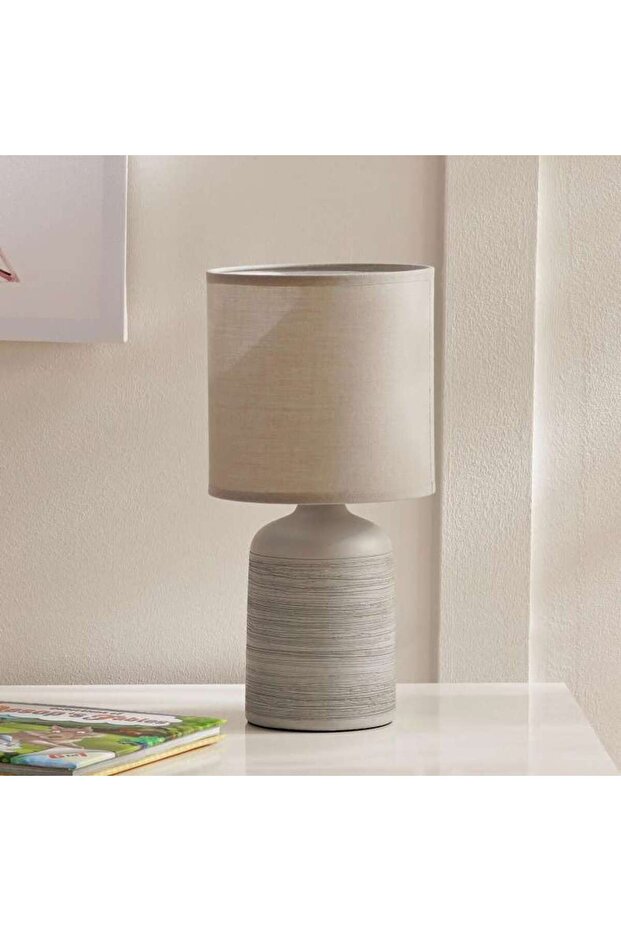 Sanada E14 Ceramic Table Lamp Dia 16x33cm - Silver