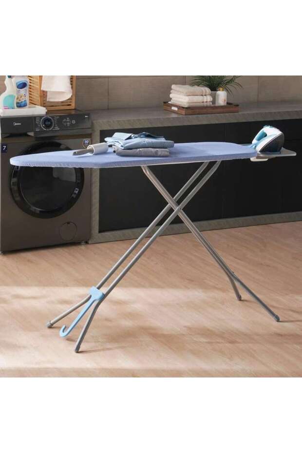 Solon Ironing Board with Steam Iron Rest 38x122x65-90cm - Silver