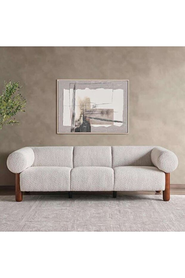 Node 3 Seater Sofa - Beige