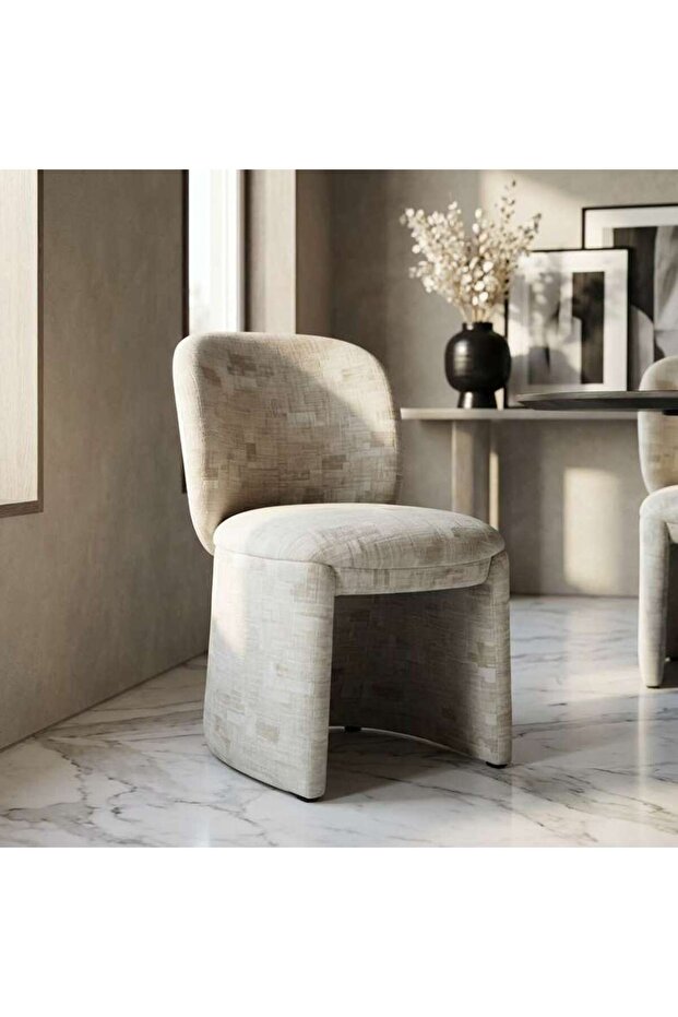 Kasper Dining Chair Fabric - Beige