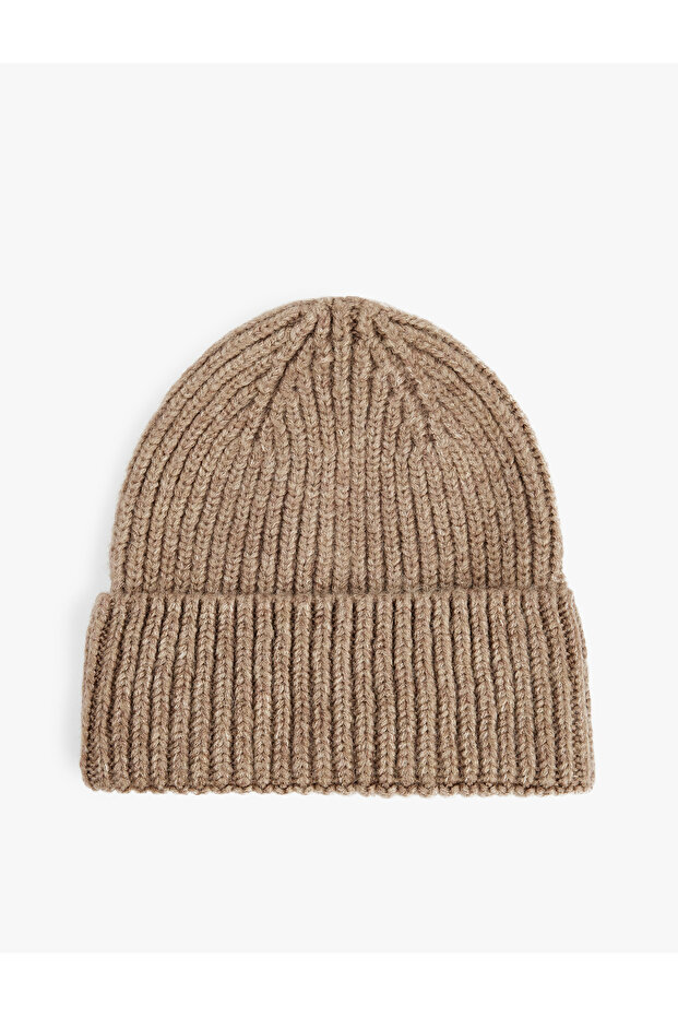 Textured Layered Knit Beanie