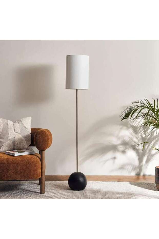 Alhodya E-27 Resin Floor Lamp Dia 26.5x155cm - Black