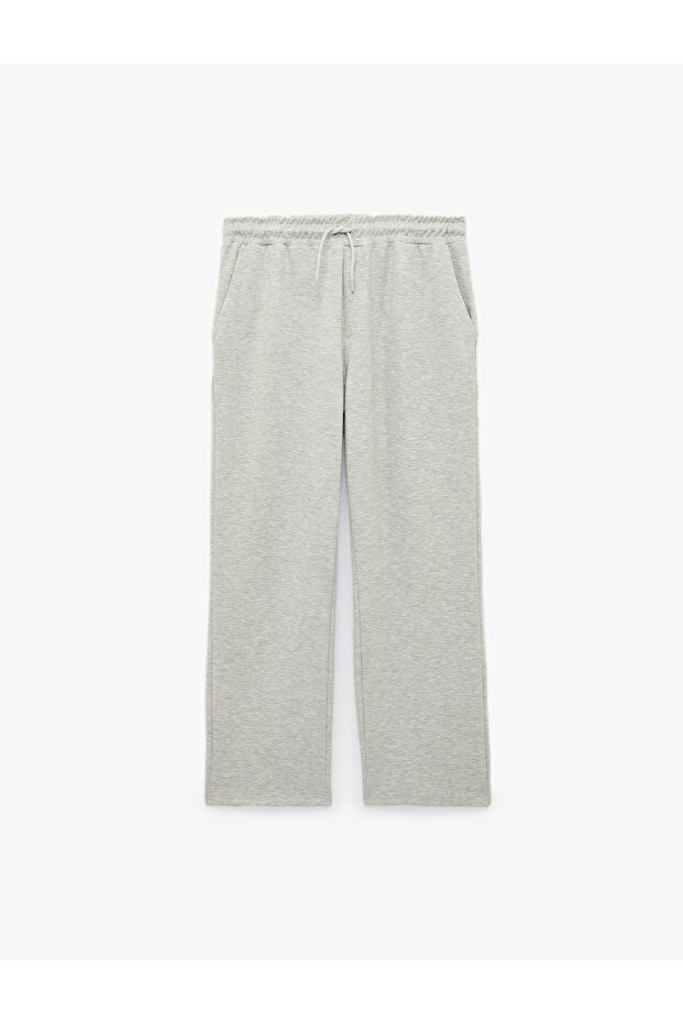 Regular Fit Pocketed Waist-Tied Sweatpants