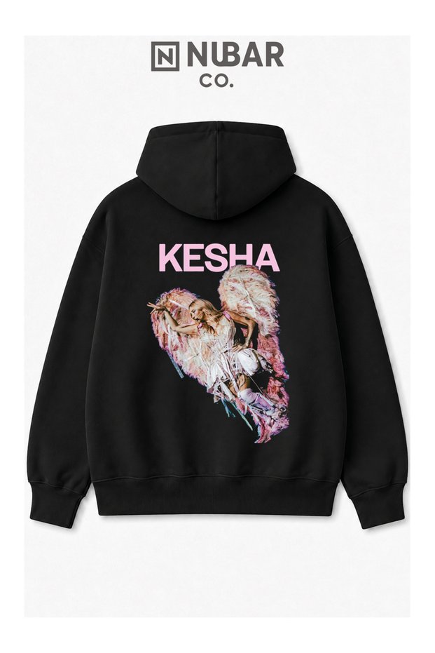 Kesha Printed Premium Design Unisex 3 Thread Threaded Premium Hooded Sweatshirt