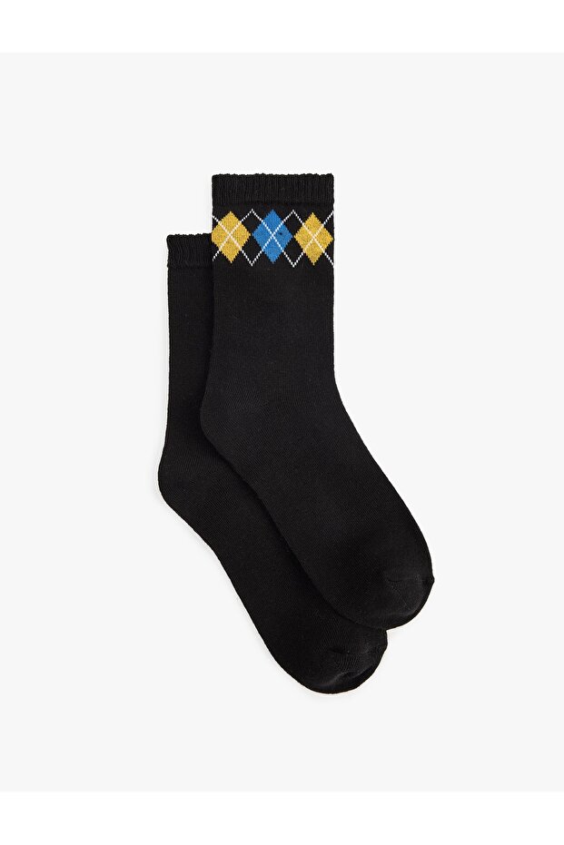 Cotton Baklava Patterned 2-Piece Sock Set