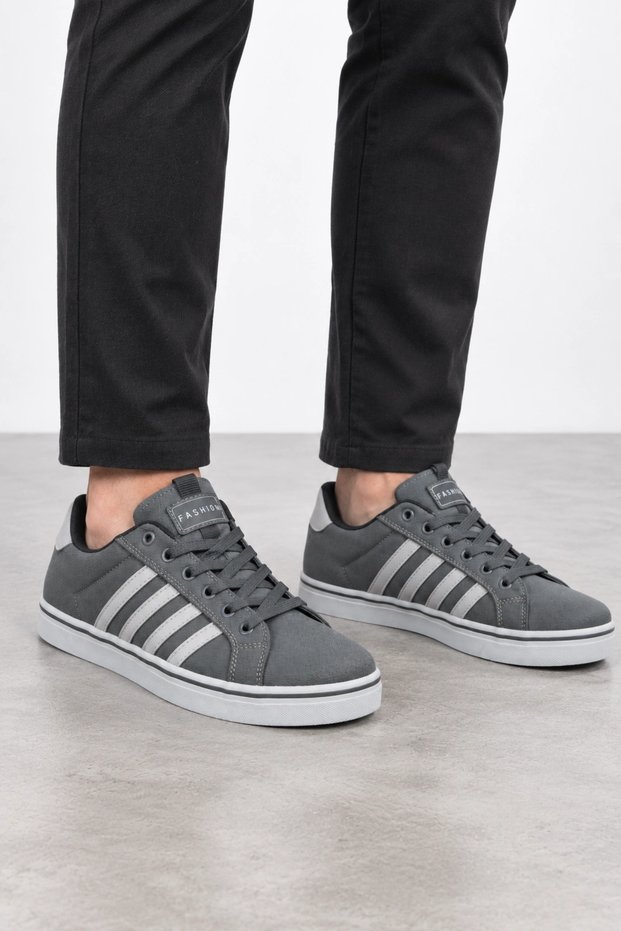 Torto Men's Lace-Up Casual Daily Shoes - Smoked