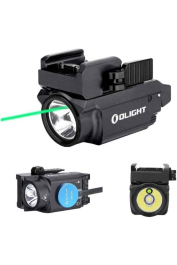 Small Pistol Flashlight with Green Laser Pointer BALDR mini