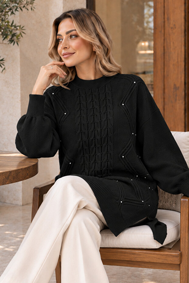 Stoned Knitwear Sweater K6040 Black
