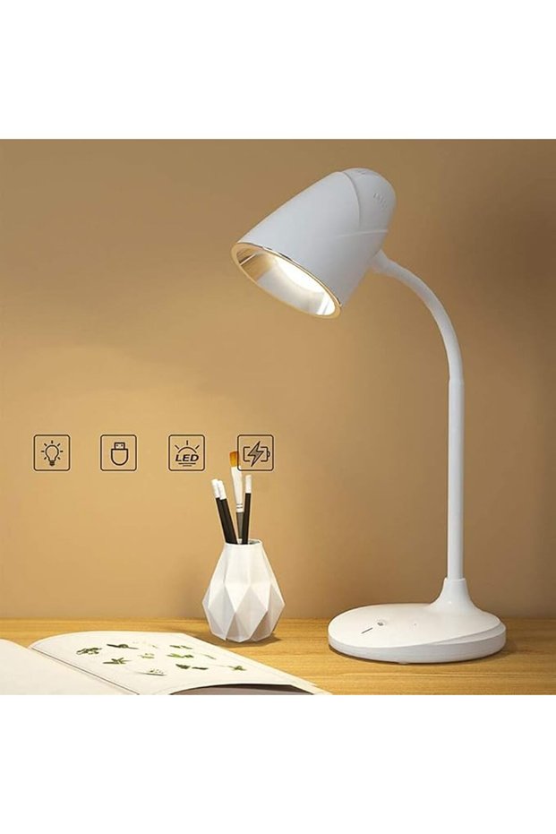 مصباح قراءة LED قابل للطي بثلاثة أوضاع وثلاثة ألوان مع منفذ شحن USB ونظام تحكم باللمس لضبط الإضاءة (W)