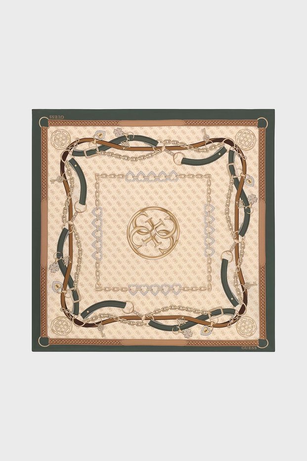 4g Logo 90 X 90 cm Scarf Aw5682Pol90 Women's Scarf Aw5682 Pol90 Olm