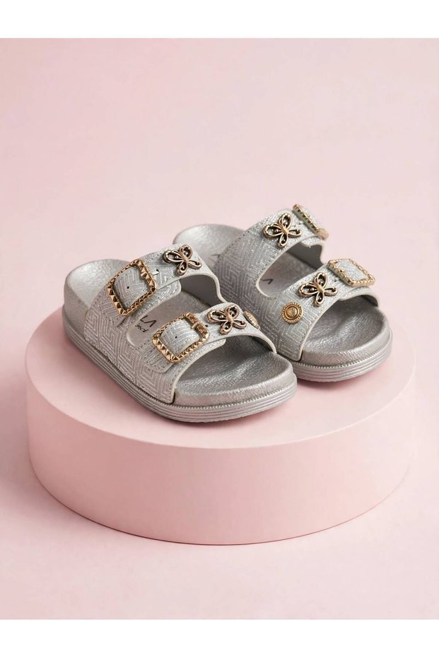 Apella Stone-Backed Pearl Children's Slippers