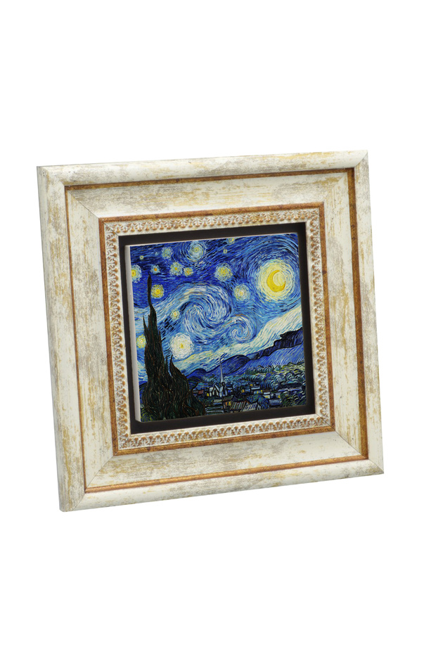 Starry Night Table Printed Natural Stone Table