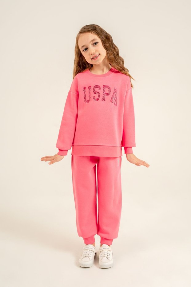4-14 Years Licensed Us Polo Assn Girls' Set-Pink