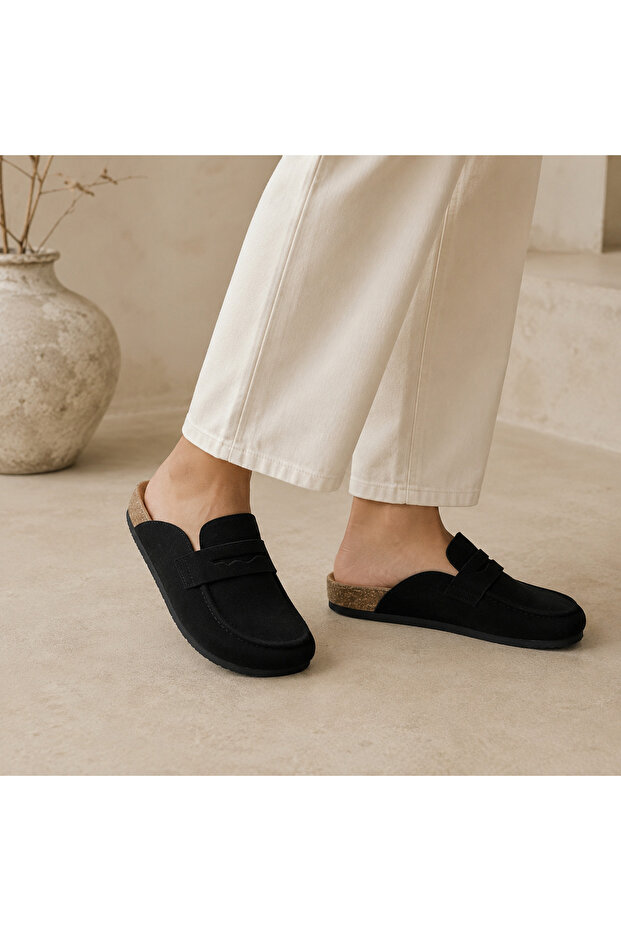 Dadwolf Naples Wrapped 1029675 Loafer Slippers Cork Sole Lightweight Non-Slip Comfortable Open Back Casual Moccasins