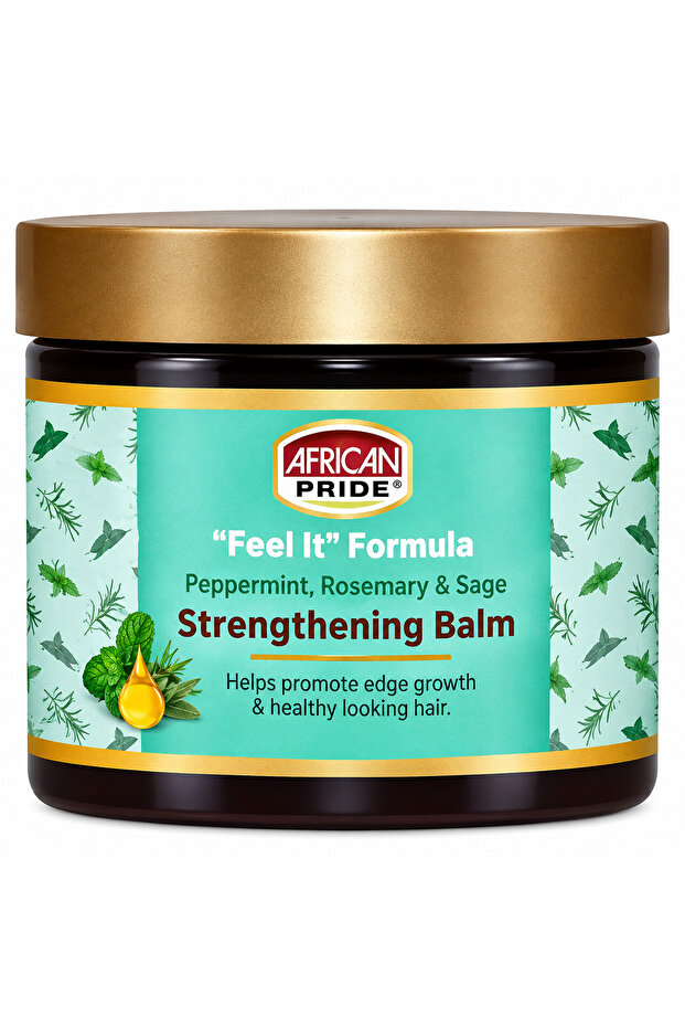 pride feel it formula peppermint and rosemary hair strengthening balm (4oz)