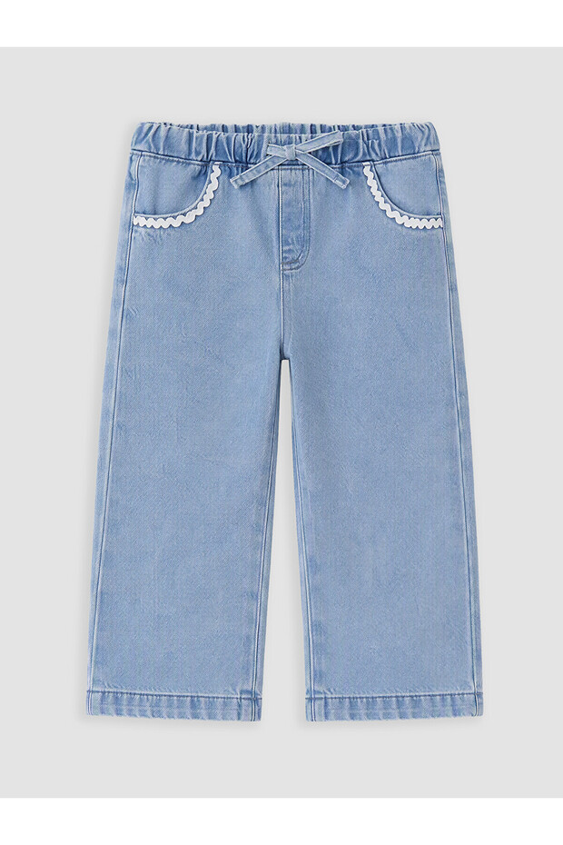 Two Mt Shop Quality Lcw Kids Indigo Wideleg Girls' Jean Pants
