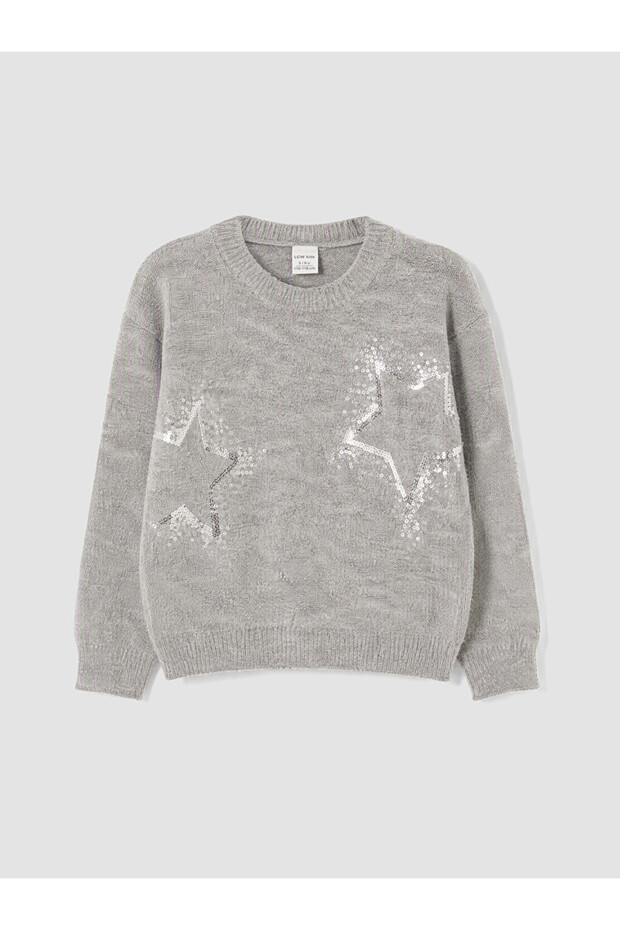 Sparkling Choices from Shining Store Zero Roba Collar Embroidered Girls' Knitwear Sweater
