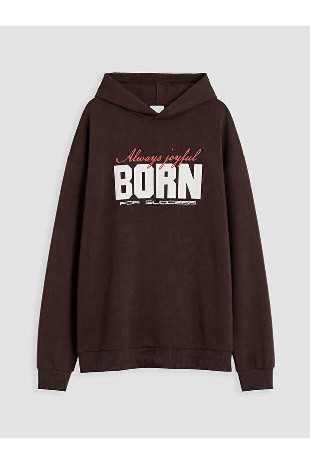Two Mt Shop Quality Lcw Kids Brown Hooded Thick Boys' Sweatshirt