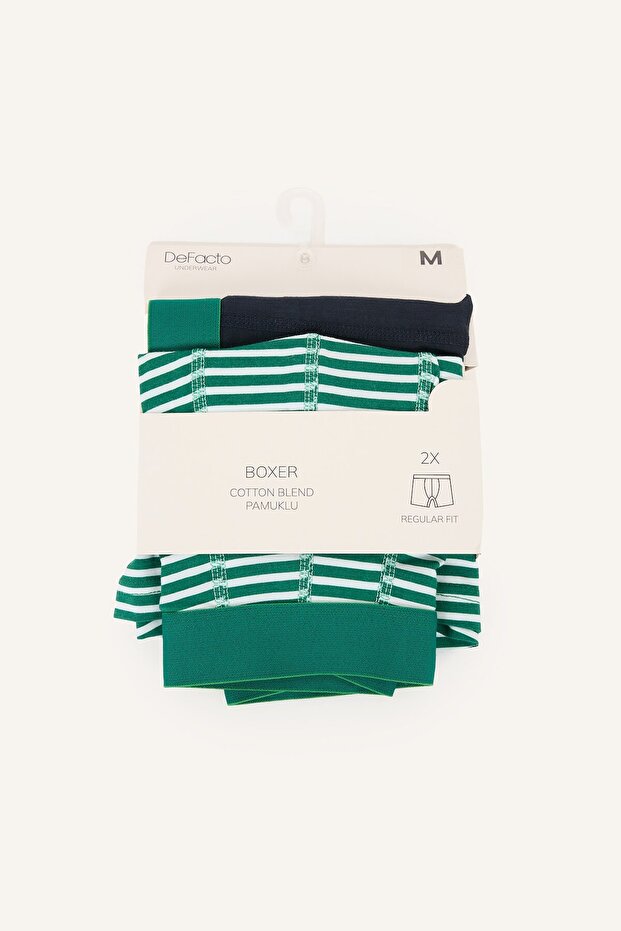 Regular Fit Striped 2-Piece Boxer I7797Ax26Au