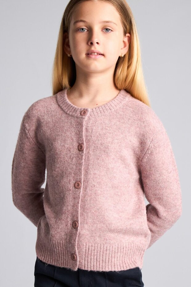 Crew Neck Buttoned Knitwear Basic Cardigan Girls H5601A826Au