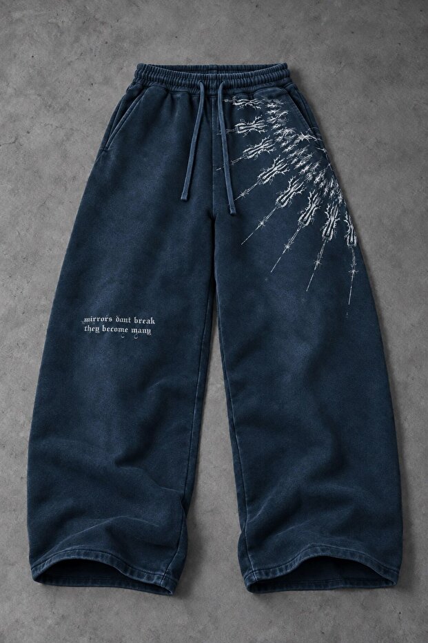 Men's Navy Blue Mantra Special Washed Baggy Tracksuit
