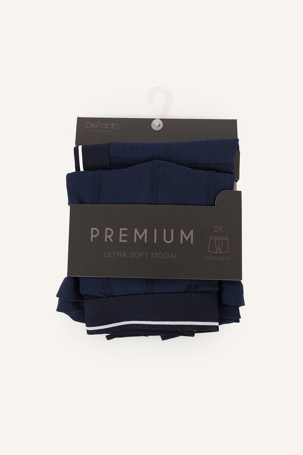 Regular Fit Stripe Detailed Modal 2-Piece Boxer I6939Ax26Au